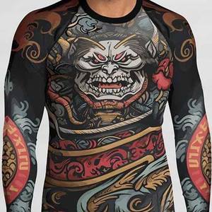 2025 Sublimation imprimé à séchage rapide hommes Rash Guard dans Logo personnalisé MMA formation Rash Guard - Product Image 3
