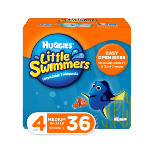 Para Huggies Little Swimmers Pañales de natación desechables Tamaño 5-6 (32 + Lbs) 34 Ct para bebés - Product Image 3