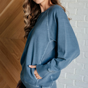 Sweat-shirt d'hiver personnalisé pour femme, délavé à l'acide, avec logo frontal, respirant, style décontracté, haute couture, sur mesure - Product Image 4