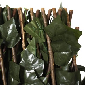 100x200cm siepe artificiale con salice verde traliccio di legno e foglie giardino recinzione Privacy terrazza per arredamento da esterno - Product Image 2