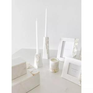 Nueva llegada elegante mármol y serigrafía cerámica vela tarro Pascua ocasión elegante decoración de la India - Product Image 3