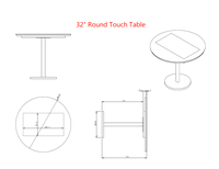 Restaurant 32 43 pouces intégré dans Android Windows tout en un table ronde intelligente avec écran tactile et chargement sans fil