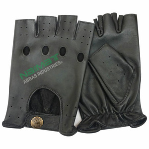 Gants de cyclisme en cuir et maille de haute qualité, demi-doigts, respirants, unisexes, pour la course, décontractés, logo personnalisé, vente en gros - Product Image 1