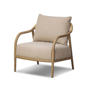 Silla Sassanid de madera premium con espuma es un sillón suave hecho de espuma y una cómoda silla individual para usar en la sala familiar. - Product Image 1