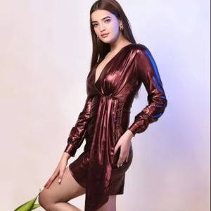 ROBE BODYCON STYLE DRAPE VIN Femme - Product Image 2