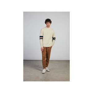 Maglione lavorato a maglia a maniche lunghe di alta qualità da uomo 100% eco cachemire intrecciato anti-pilling - Product Image 1