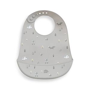Bavoir en silicone pour bébé, motif animal, type Mod. Forest Gray, tranche d'âge 0-12 mois - Product Image 1