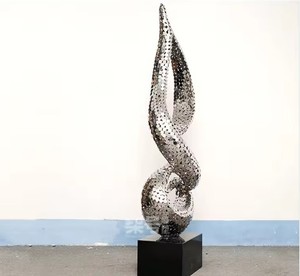 Escultura de árbol de metal de aluminio fundido moderno con acabado pulido decoración del hogar hecha a mano - Product Image 2