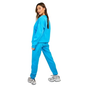 Cómodo chándal informal para mujer, conjunto de 2 piezas con capucha y joggers, la mejor ropa deportiva de lana de algodón de tela para uso diario - Product Image 2