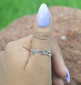 แหวนเงินแท้ 925 ลายใบไม้ ของขวัญสำหรับเธอ - Product Image 3