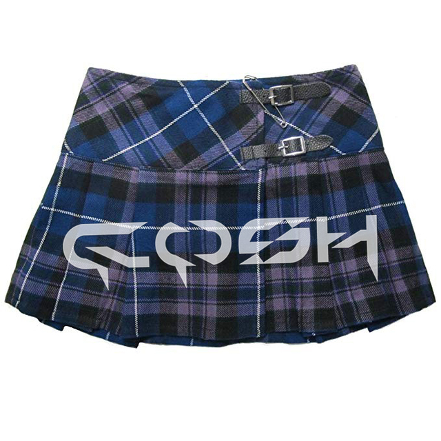 Casual 13' Inch Woolen Pleated Design Micro Mini Kilt Skirt Halloween Tartan | Viper London | Retro Star London