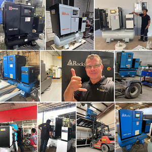 Compresor de Aire de Tornillo Industrial Portátil Silencioso Todo en Uno <span class=keywords><strong>Rocky</strong></span> con Certificación CE/ISO9001 de 15 kW y 20 HP, 20 bar para Cortadora Láser - Product Image 3