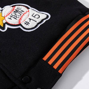 2025 Varsity chaqueta de béisbol para hombres logotipo personalizable bordado cuello tejido Letterman chaquetas - Product Image 6
