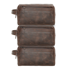 Neceser para afeitarse, neceser colgante con logotipo personalizado, neceser de viaje de cuero impermeable multifunción Premium para hombre, bolsa de aseo de viaje para hombre - Product Image 6