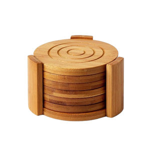 ชุดถาดรองแก้วทำจากไม้ธรรมชาติแกะสลักงานฝีมือที่ไม่เหมือนใคร - Product Image 1