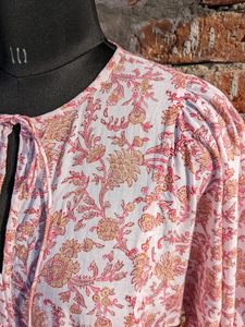 Vestido de verano con estampado de bloques a mano | Vestido de algodón | Estampado floral | Hecho a mano - Product Image 4