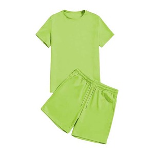 2026 Wholesale Price Custom <b>Design</b> Summer Season New Arrival Polyester Cotton Jogging Sportswear Crew Neck <b>T</b>-<b>shirt</b> & <b>Shorts</b> <b>Sets</b> - Product Image 5