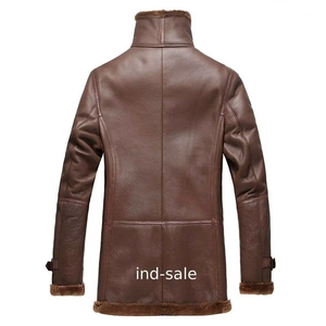 Custom Leather <b>Fur</b> <b>Jacket</b> Unisex <b>for</b> <b>Men</b> and Women High Street Stand Collar Waterproof 2023 Winter Clothes - Product Image 2