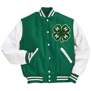 Chaqueta Universitaria de Lana Cálida con Mangas de Cuero, Cierre de Botones a Presión, Dobladillo Acanalado, Estilo Casual, Proveedor Mayorista OEM ODM - Product Image 3