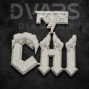 Hot Sale Custom Made 925 Sterling Silver <b>Gold</b> Plated Pendant VVS Diamonds Iced Out Round Brilliant Cut Personalized <b>Jewelry</b> - Product Image 4