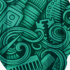 เสื้อคลุมตัดผม100% ผ้าโพลีเอสเตอร์น้ำหนักเบาแห้งเร็วกันน้ำเสื้อคลุมตัดผมแบบกำหนดเองพิมพ์ลาย - Product Image 4