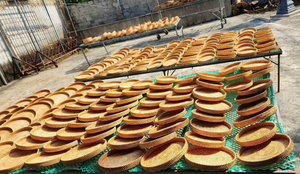 Bandeja rústica de ratán con tamaño personalizado para cocina y comedor | Cesta de servicio y almacenamiento artesanal - Product Image 3