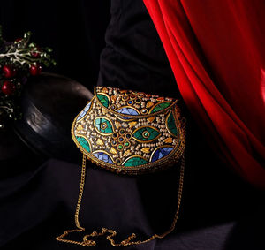 Women Fashion Mosaic Clutch Multicolored <b>Indian</b> Handbags Meal <b>Bags</b> Gifted for Her Manufacturer by LUXURY CRAFTS - Product Image 1