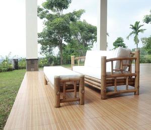 ชุดโซฟาไม้ไผ่3ที่นั่งแบบโมเดิร์นชุดโซฟาไม้ไผ่บุนวมชุดโซฟากลางแจ้งในร่มสำหรับระเบียงห้องนั่งเล่น - Product Image 2