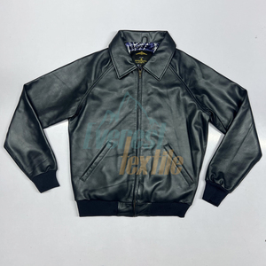 Chaqueta Clásica de Piel de Oveja para Hombre, Estilo Urbano, Cuello Mao, Cierre de Cremallera, Transpirable, Impermeable, Reversible - Product Image 1