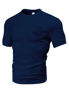 T-shirt ample pour homme, été, respirant, manches courtes, col rond, poche, design décontracté, confortable, fibre de polyester, mode adulte - Product Image 6
