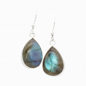 2024 tendance Design classique 925 boucles d'oreilles en argent Sterling faites à la main meilleurs bijoux de mode en Labradorite naturelle - Product Image 4