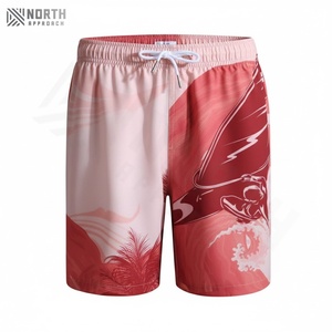 Pantalones Cortos Casuales de Verano para Hombre, de Lona Gruesa Lavada al Ácido, de Secado Rápido, con Logotipo Personalizado Estampado - Product Image 1