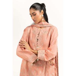 Conjunto de Traje de Mujer de 3 Piezas en Viscosa y Seda Cruda Bordada IPSTD-77416 - Product Image 6