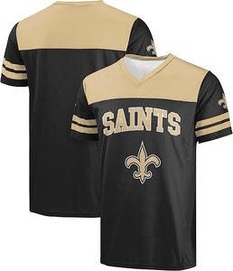 Maillot de sport à manches courtes en polyester brodé, col en V, bleu et rouge, drapeau américain, des Giants de New York, logo de l'équipe, durable et lavable - Product Image 4
