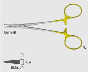 Durogrip TC HALSEY Source d'alimentation manuelle plaquée or Base d'aiguille sécurisée pour instruments de chirurgie générale Porte-aiguille - Product Image 5