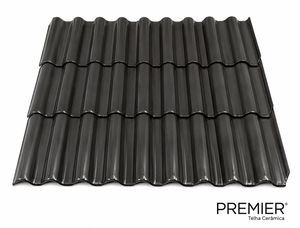 PREMIER BLACK GLAZED ROOF TILE - Product Image 2