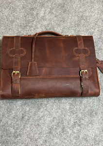 <b>Hand</b> made premium leather <b>bags</b> for <b>laptop</b> 16 inches - Product Image 5