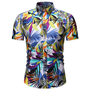 Comfortable <b>Hawaiian</b> <b>men's</b> <b>shirts</b> with beach vacation flower design - Product Image 5