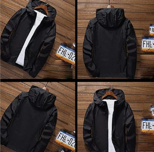 Chaqueta Cortavientos Ligera con Capucha y Cremallera para Hombre, Ropa Deportiva Transpirable e Impermeable para Senderismo y Ciclismo - Product Image 6