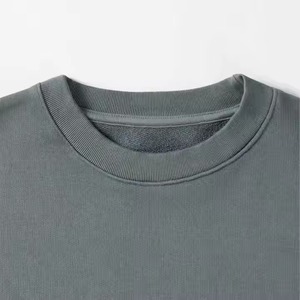 Haute qualité personnalisé blanc épais poids lourd 500 Gsm polaire col rond Sublimation pull sweat plissé brodé pour hommes - Product Image 3