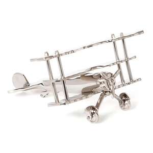 Modelo de Avión Triplano de Metal, Artesanía, Artículos de Regalo Novedosos, Decorativos, de Aluminio Fundido con Acabado Niquelado, Fabricante de Modelos a Escala Personalizados - Product Image 2