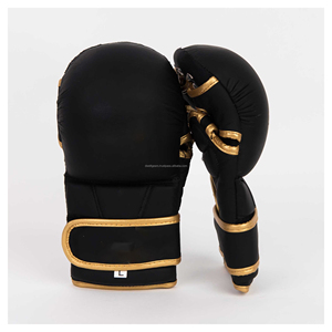 OEM Custom Sanda MMA Boxing Shooter Gloves PU Leather Durable Training Sparring Gloves Hook Loop Closure Factory Price Wholesale - Product Image 2