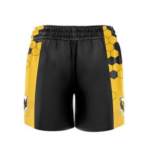 Pantalones cortos de poliéster 100% de cintura media para mujer/hombre, lienzo de punto, estampado de transferencia por sublimación, patrón sólido, cierre de cordón - Product Image 2