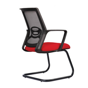 HOM1041-02 Chaise de bureau contemporaine à genouillères, appui-tête réglable, design en maille, pieds en acier, accoudoirs fixes, pour salles de réunion et écoles - Product Image 1