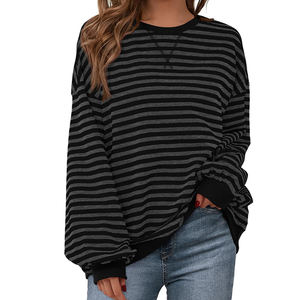 Sweatshirts décontractés à col rond surdimensionnés pour femmes, design luxueux, pull surdimensionné pour filles - Product Image 1