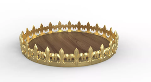 Soporte decorativo de madera con tira de Metal para pasteles, expositor de madera Natural de lujo, diseño moderno y elegante, soporte para pasteles para boda - Product Image 2