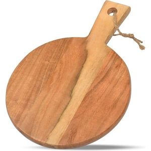 Tabla de cortar de madera de acacia y mango cuadrada práctica de alta calidad con tablas de cortar de madera con mango - Product Image 3