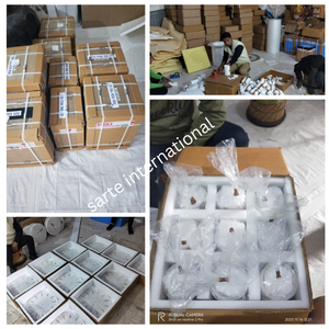 ห้องครัว Backsplash ผนังกระเบื้องโมเสก / กระเบื้องตกแต่งหินโมเสกศตวรรษคาร์ราราหินอ่อนทองเหลืองผสมโมเสกอินเดียสีขาวทอง - Product Image 5