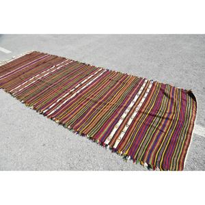 4.7x13.5 ft Turkish Vintage Rug, <b>Runner</b> Rug, Kilim <b>Red</b> Wool Rug - Product Image 4