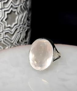 925 Sterling Silver Classic Designer <b>Ring</b> Natural <b>Rose</b> <b>Quartz</b> Oval Gemstone Bezel Setting Perfect Wedding Anniversary Gift for - Product Image 1